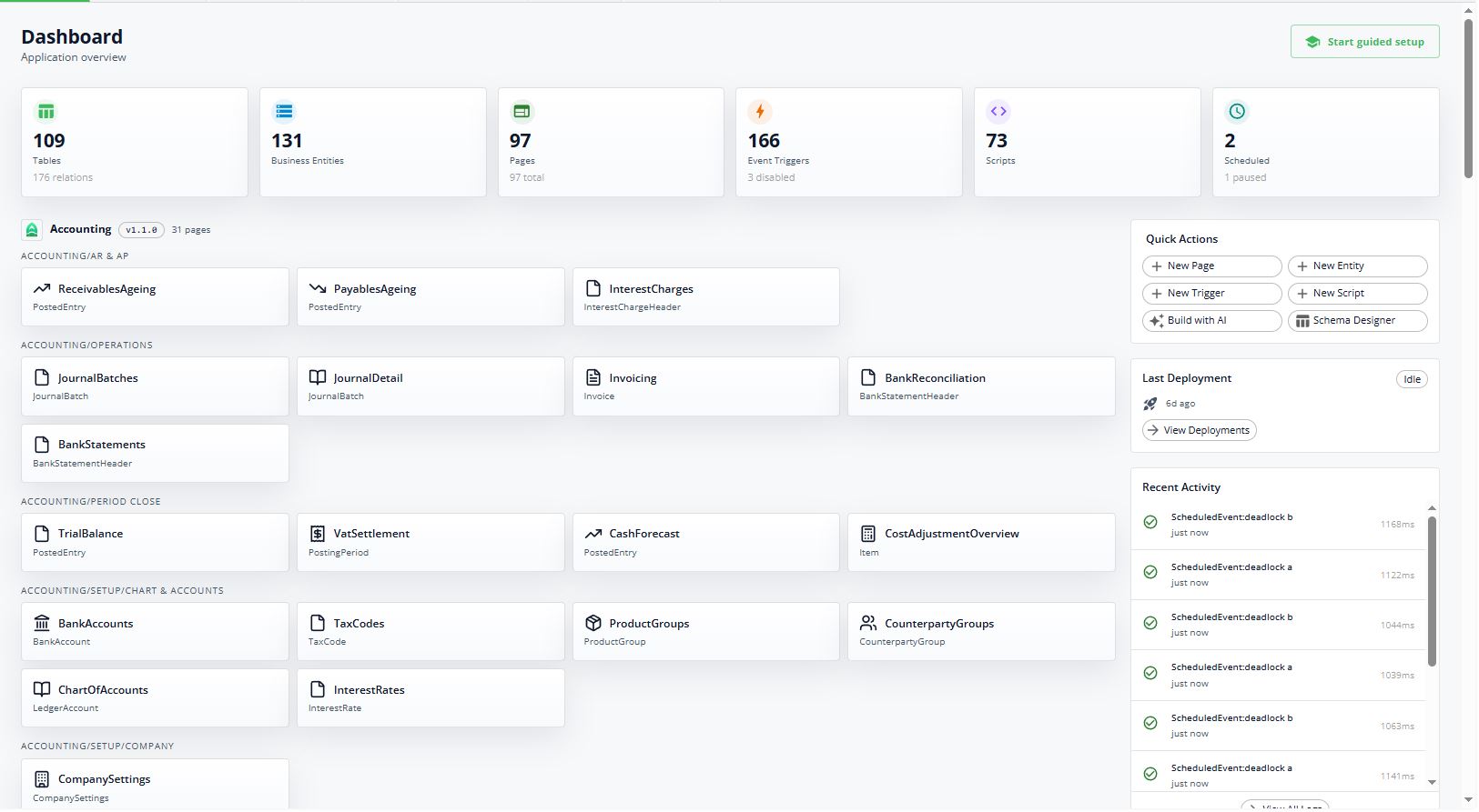 Platform dashboard